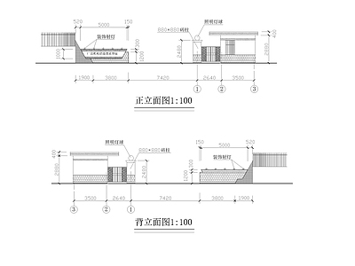 某学院大门 施工图