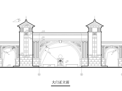 某住宅小区大门 施工图