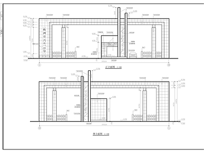 中学大门 施工图