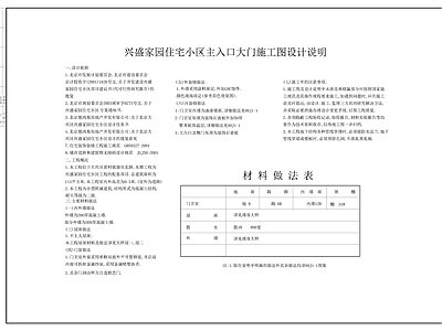 住宅大门 施工图