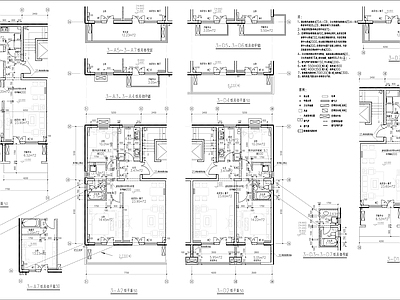 住宅区建筑户型大样图 施工图