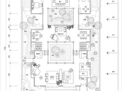 企业会所平面图 施工图 办公家具 办公家具图库