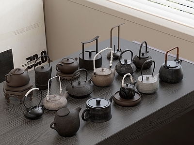 茶壶 茶具 温茶炉 陶艺茶壶 提手茶壶