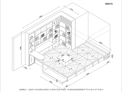 现代榻榻米衣柜 施工图