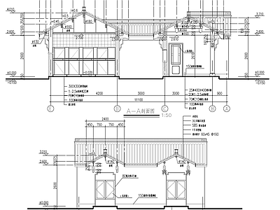仿古厕所建筑设计 施工图