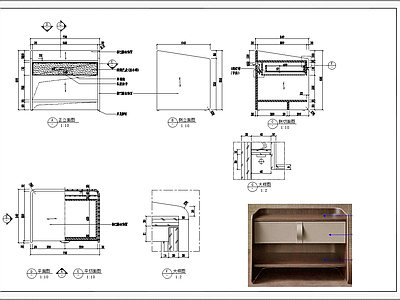 床头柜 施工图 柜类