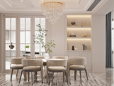 现代客厅 餐厅 入户 电梯间 多功能厅