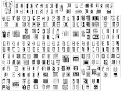 各类装饰门立面图库 图块 图集 施工图