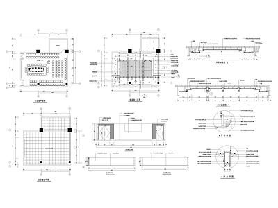 会议室装饰详图 立面剖面节点大样图 施工图