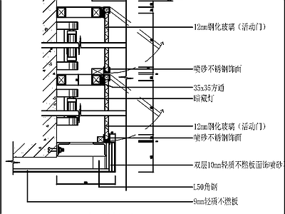 店面门面广告灯箱 施工图 景观小品