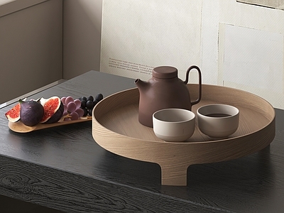 现代茶具组合  茶杯 茶壶 茶盘