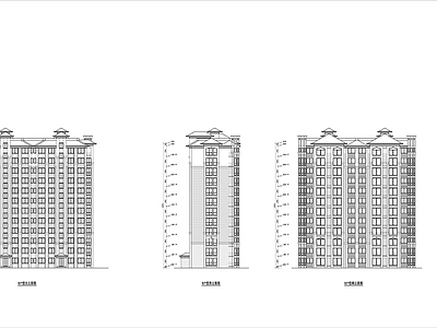 古典住宅平立面图 施工图