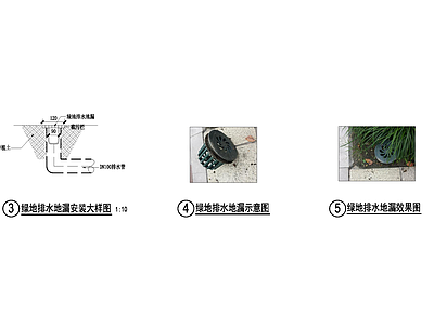 绿地排水地漏安装大样图 施工图