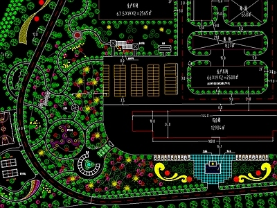 办公环境景观布置图 施工图 办公工业景观