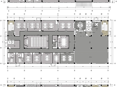 3600m²现代办公室 施工图