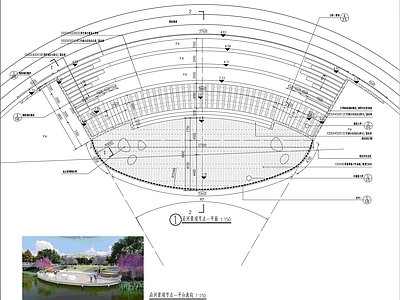 沿河节点观景平台详图 施工图