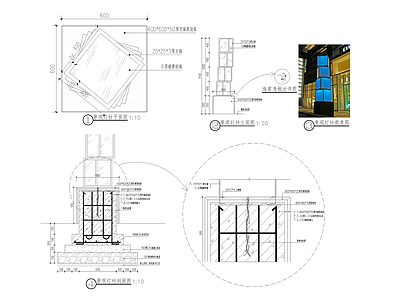 灯柱 施工图 景观小品