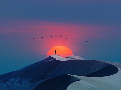 夕阳 峰 自然元素