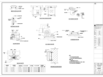 医院暖通大样图 风管安装大样图  施工图