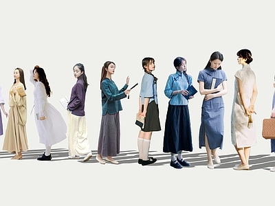 2D民国风学生人物 古典人物