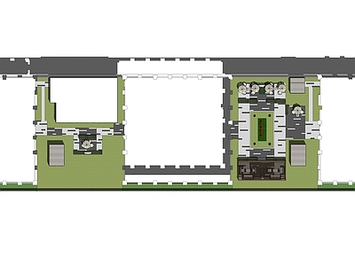 现代风格商业屋顶花园景 施工图