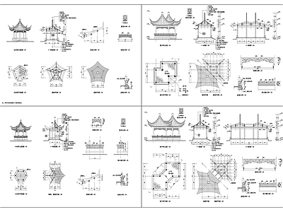 中式亭 施工图
