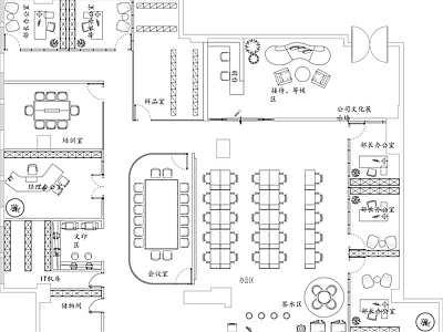 400㎡现代化办公室 施工图