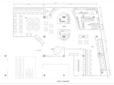 830㎡自助餐厅 餐饮空间 施工图