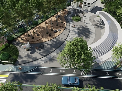 现代城市绿地 街角口袋公园