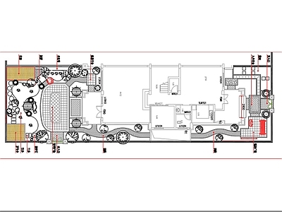 现代自然式别墅庭院景观设计方案 施工图