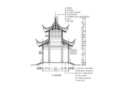 重檐亭 施工图