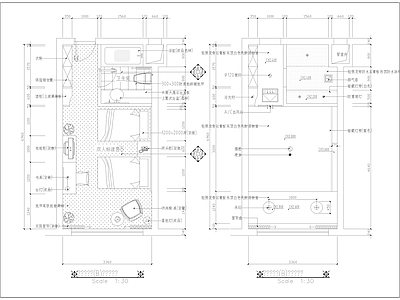 酒店双人标间 客房装修详图 平立面图 剖面节点大样图 施工图 客房
