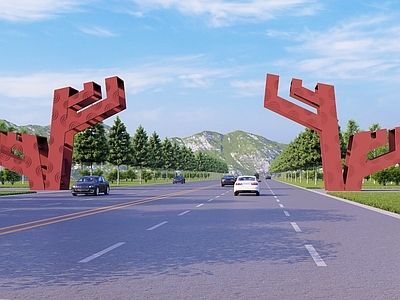 现代城市入口标识