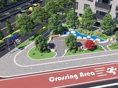 现代口袋公园 街心公园 公园景观 游园
