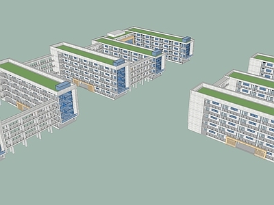 现代小学教学楼建筑