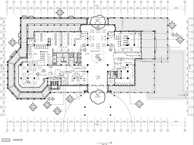 某高尔夫会所精装修8000平方米 施工图 娱乐会所 商业建筑
