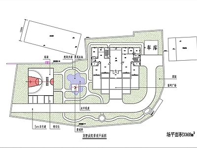 别墅庭院景观平面方案 施工图