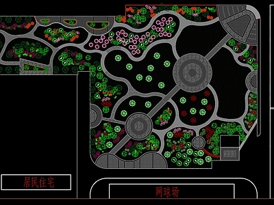 学校休闲游园 施工图