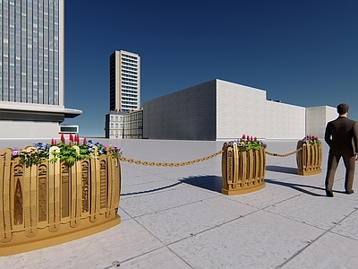 特色花箱 办公 科技大楼