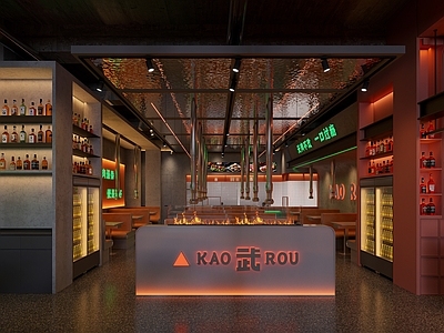 工业风烧烤店