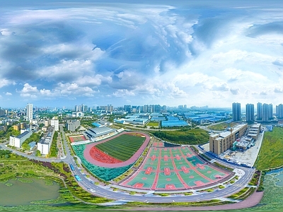HDR运动健身操场体育广场