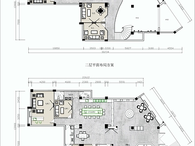400㎡两层烟酒店酒庄平面布置图 施工图 工装平面图