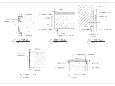 不锈钢门套做法 施工图 通用节点