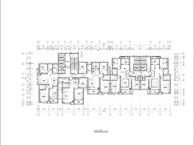 高层商住楼平立面图 施工图