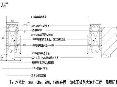 门窗套制作与安装 施工图 通用节点