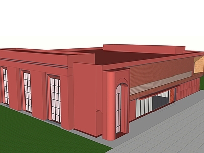 现代博物馆建筑展馆外立面