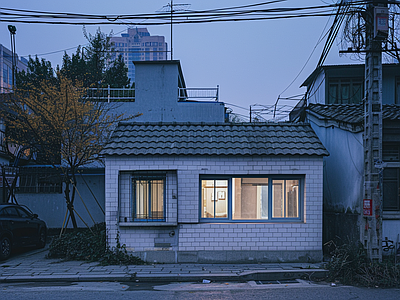室外老城区街道外景