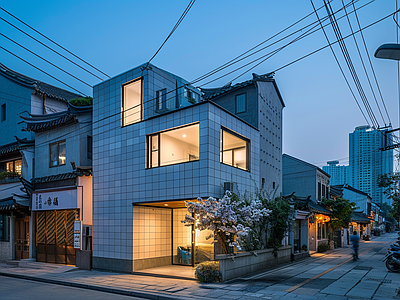 室外老城区街道外景