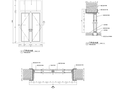 室内门节点 施工图 通用节点