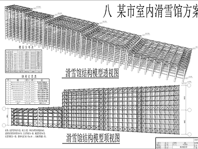 室内滑雪馆钢结构方案 施工图